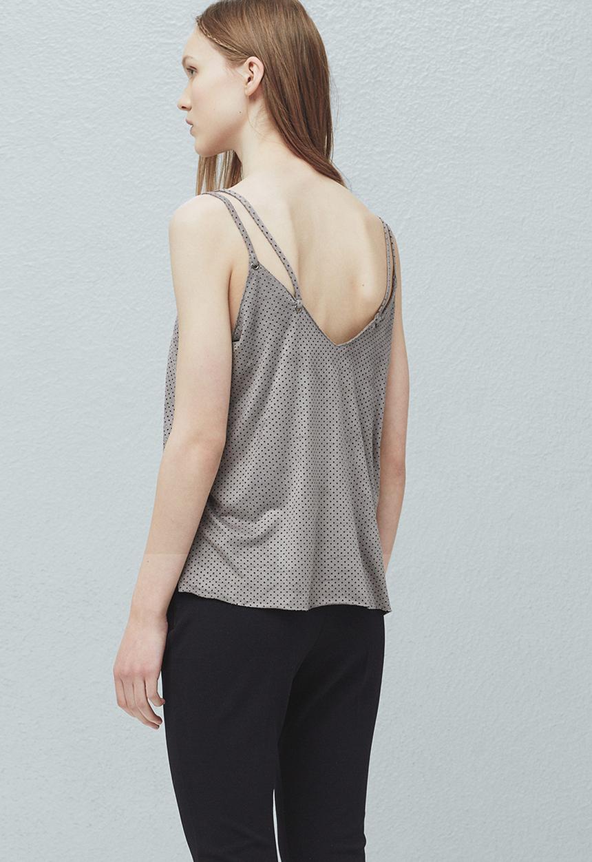 MANGO - Textured Cami Pale Grey