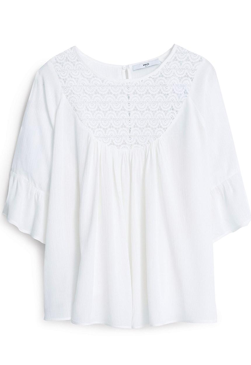 MANGO - Peasant Blouse Milk