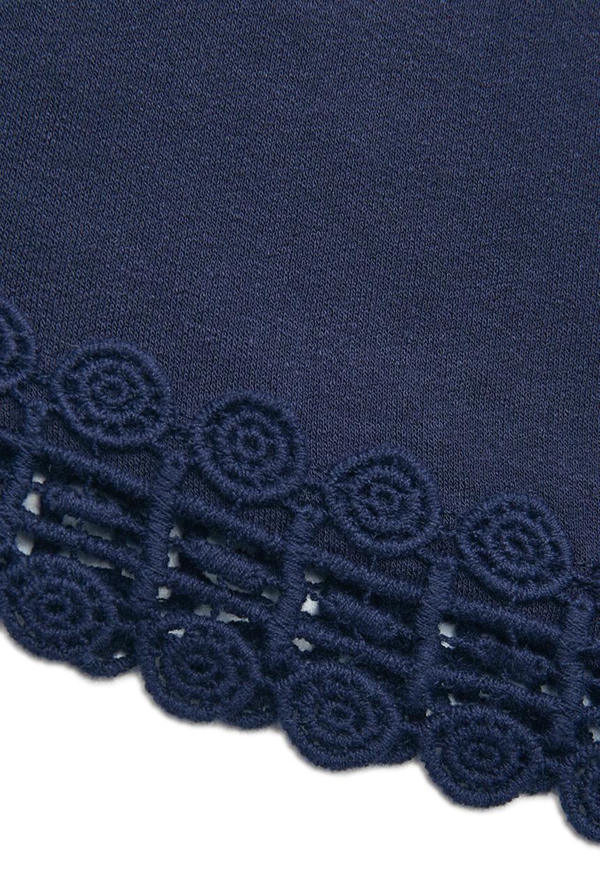 MANGO - Crochet Trim Tank Navy