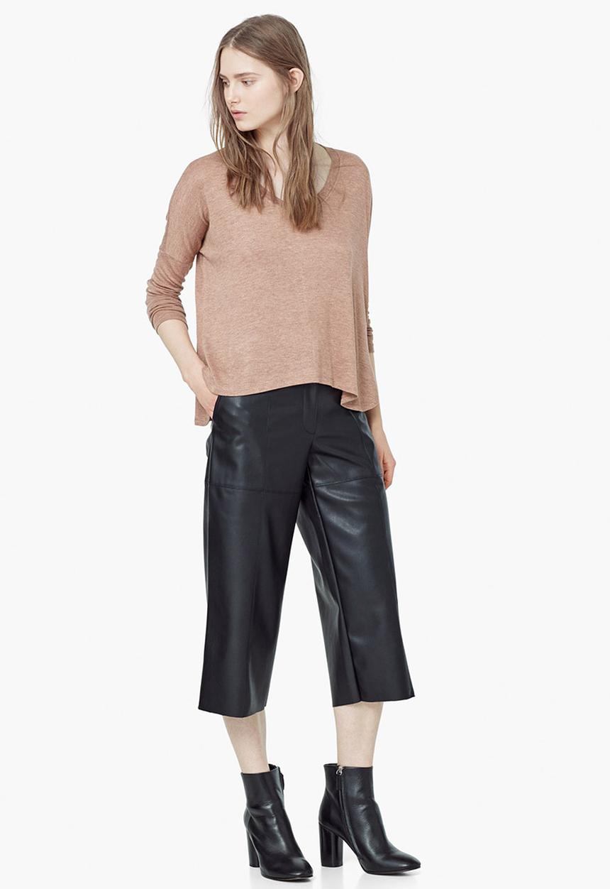 MANGO - Flecked Top Tan