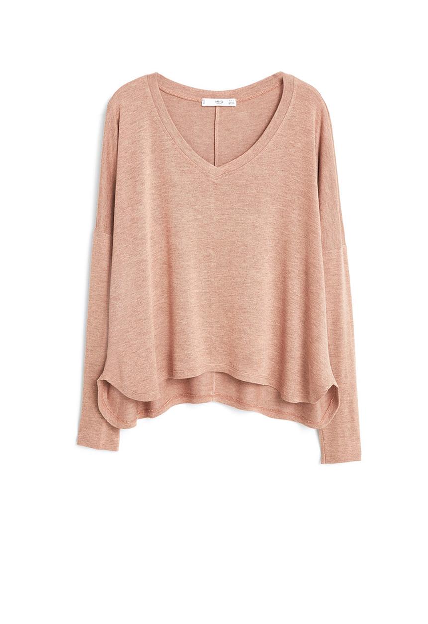 MANGO - Flecked Top Tan