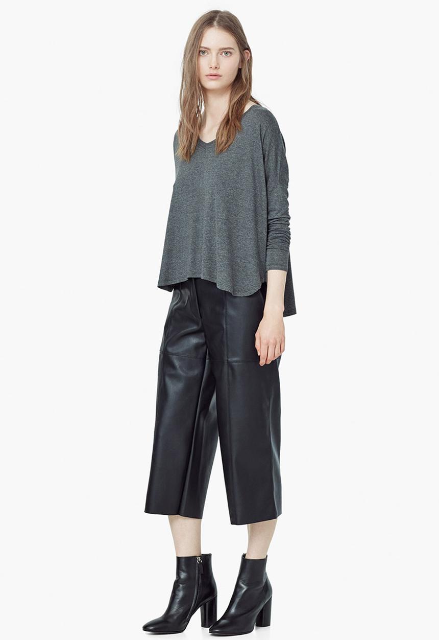 MANGO - Flecked Top Grey
