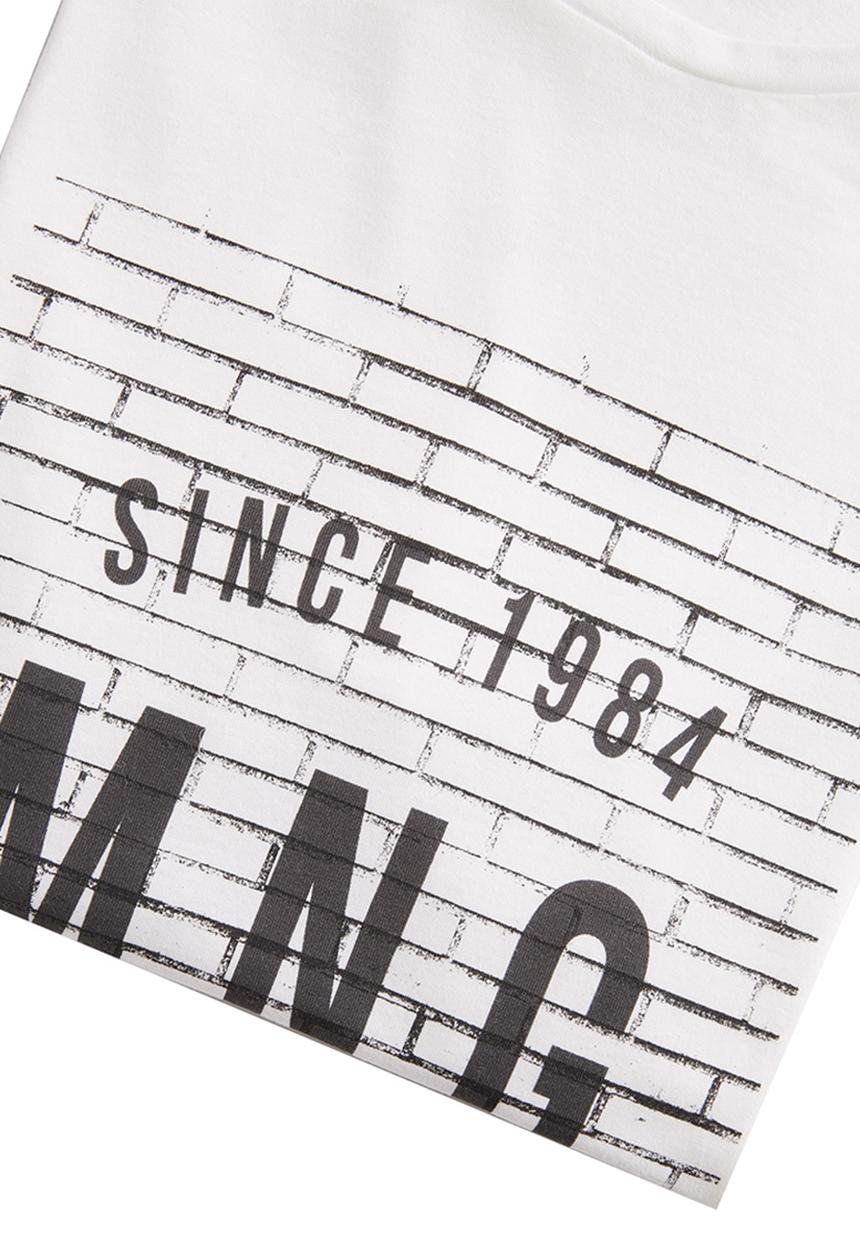 MANGO - Printed T-shirt White