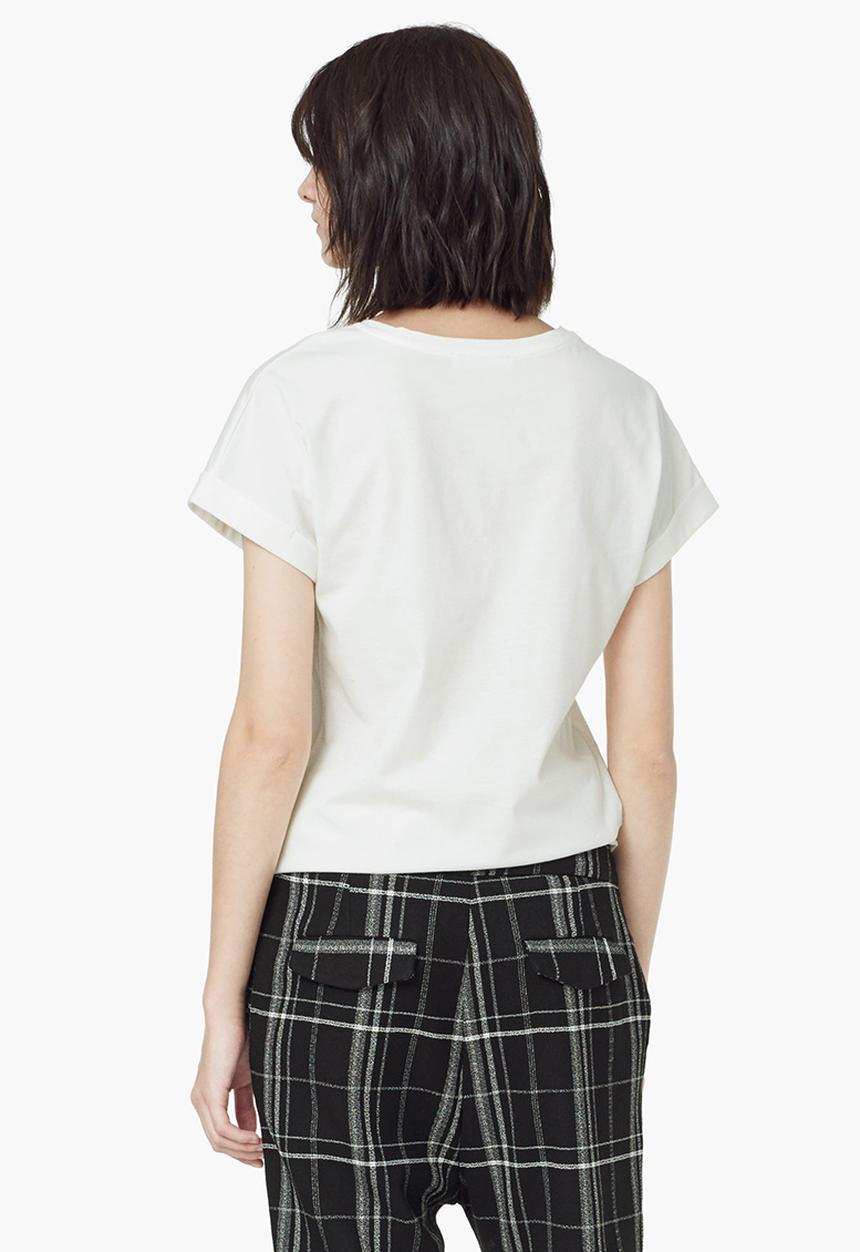 MANGO - Printed T-shirt White