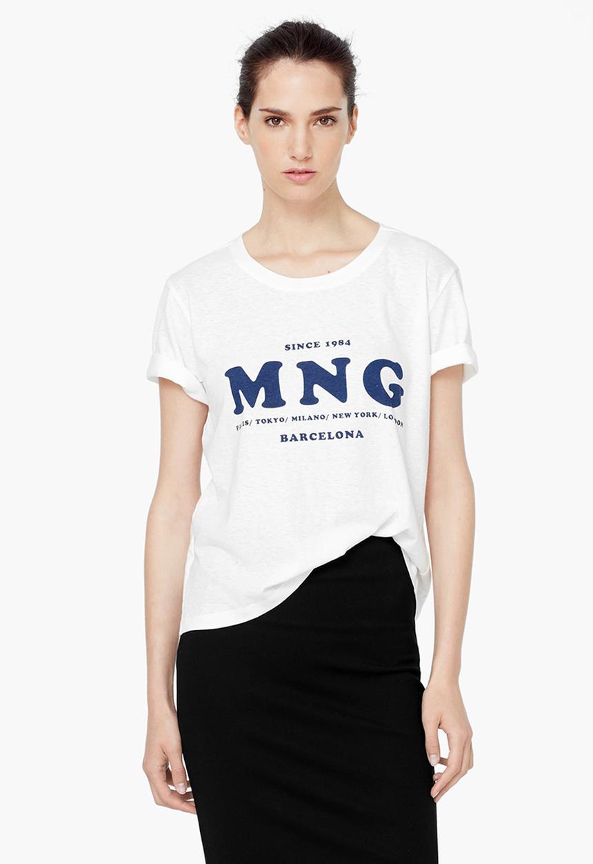 MANGO - Logo T-shirt White