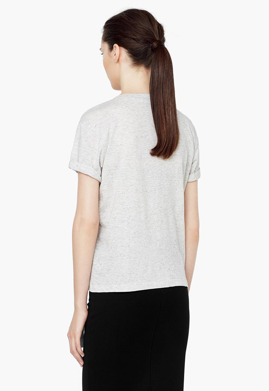 MANGO - Logo T-shirt Pale Grey