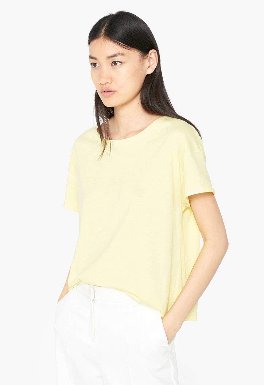 MANGO - Relaxed T-shirt Yellow