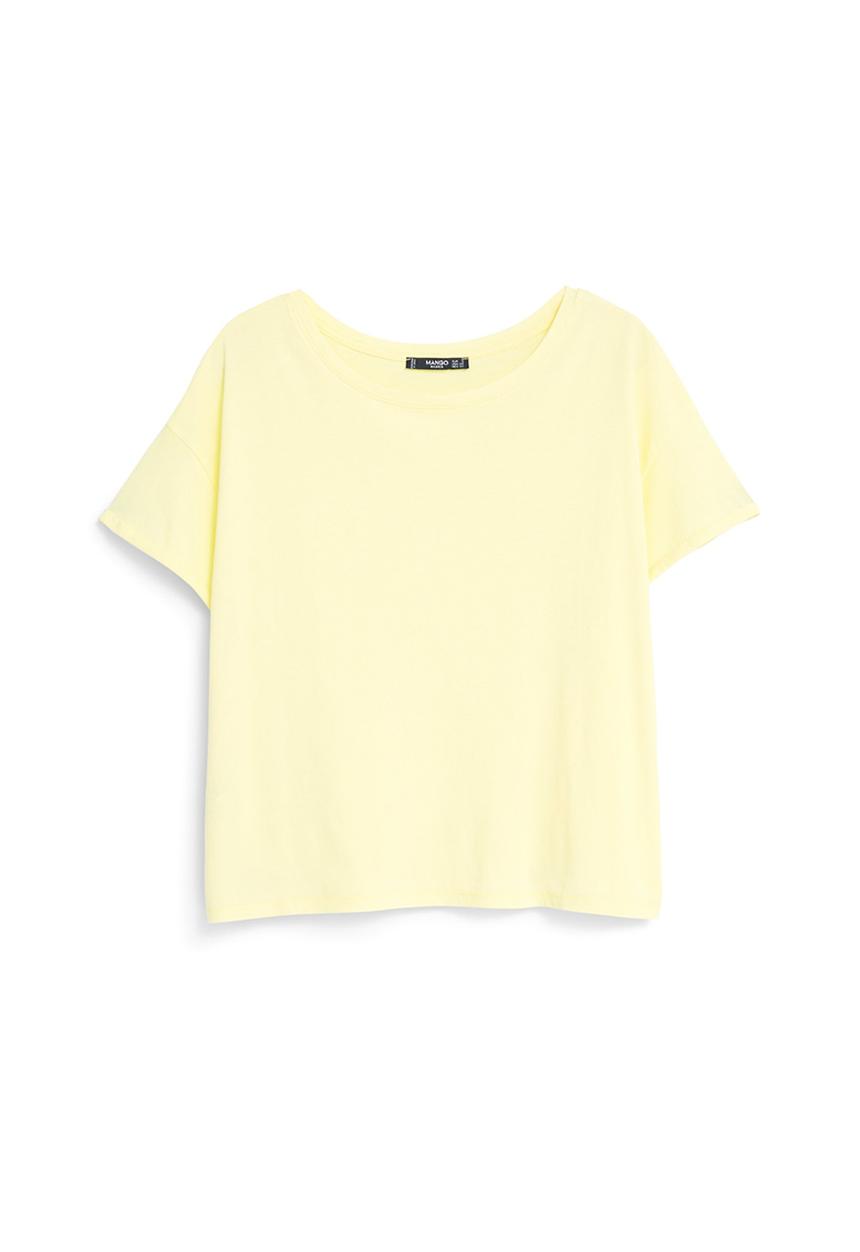 MANGO - Relaxed T-shirt Yellow