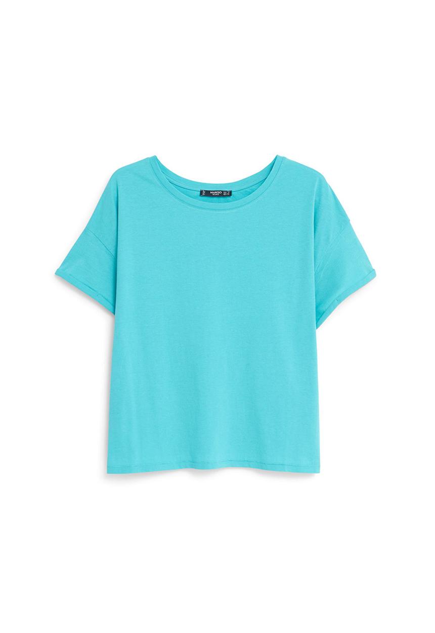 MANGO - Relaxed T-shirt Turquoise