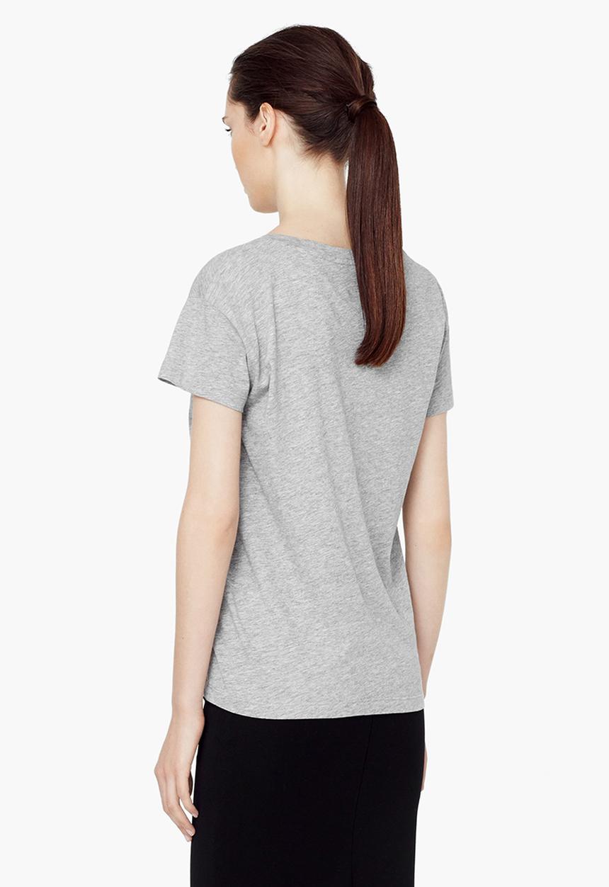 MANGO - Paris Printed T-shirt Mid Grey
