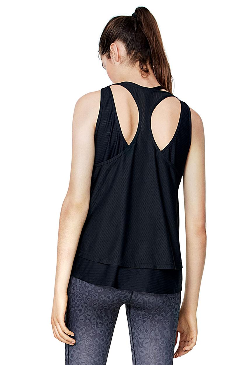MANGO - Comfort Sport T-shirt Black