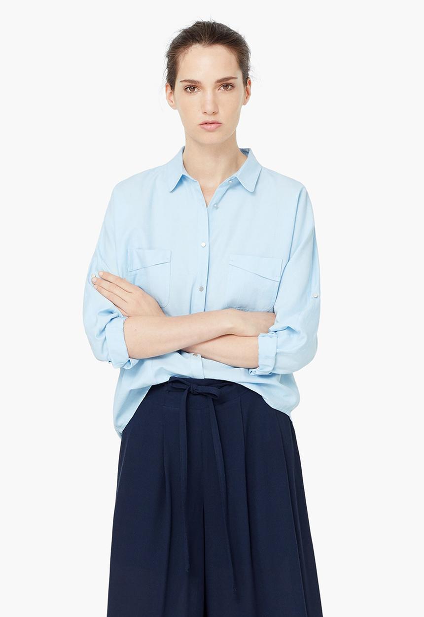 MANGO - Soft Shirt Pale Blue