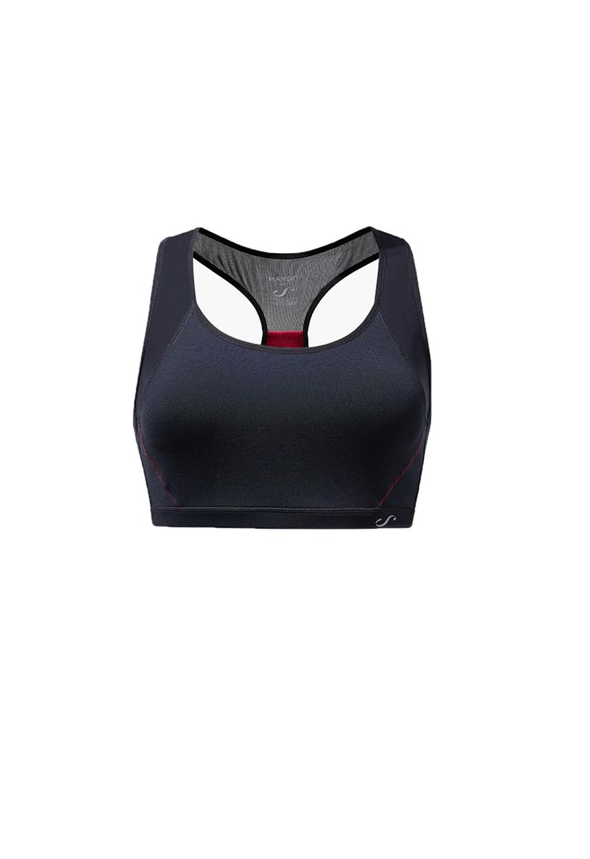 MANGO - Medium Impact Bra Black