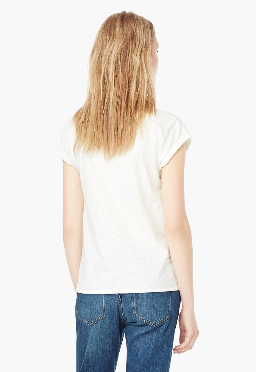 MANGO - Printed T-shirt White