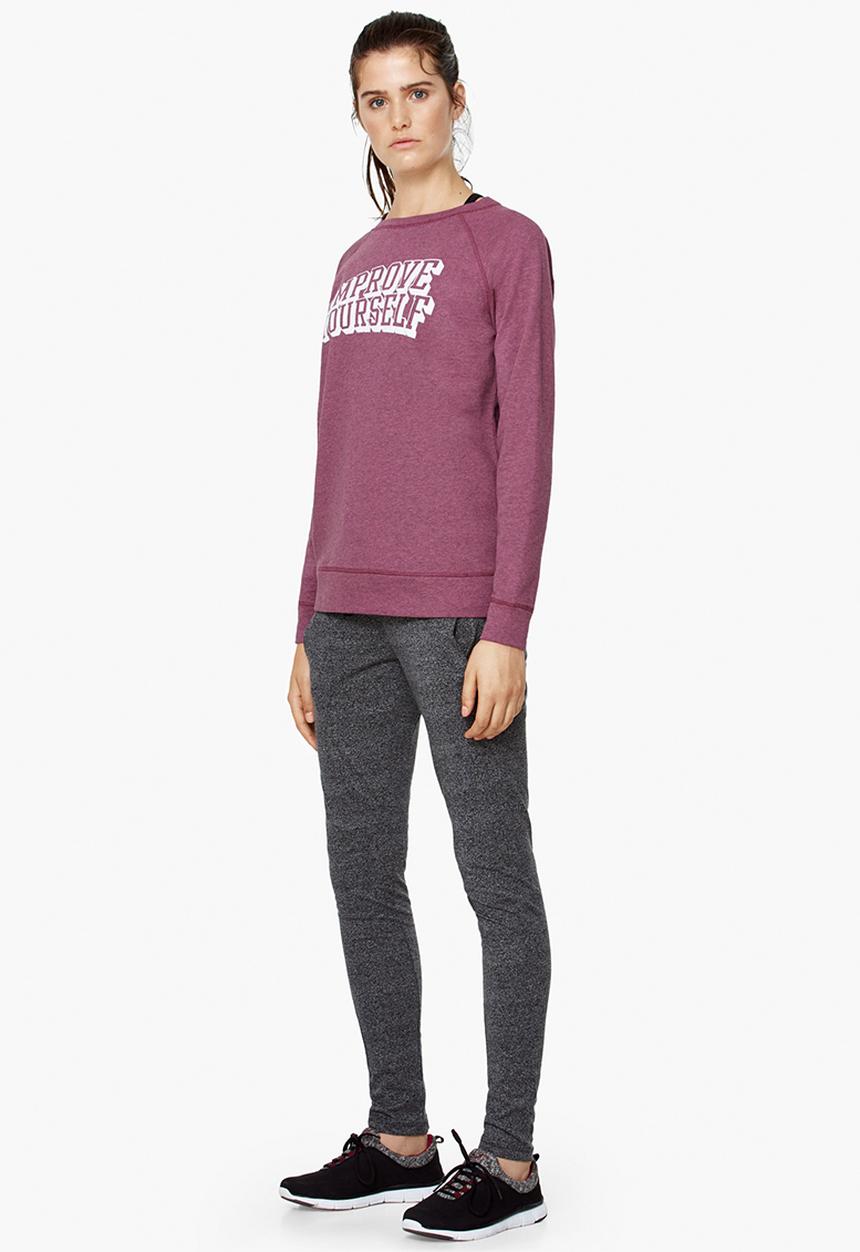 MANGO - Yoga Relaxed Sweat Top Mid Purple