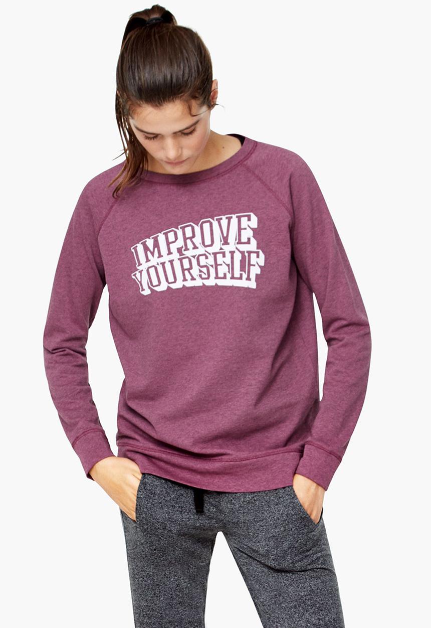 MANGO - Yoga Relaxed Sweat Top Mid Purple