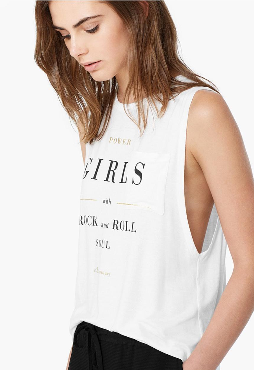 MANGO - Printed Vest White