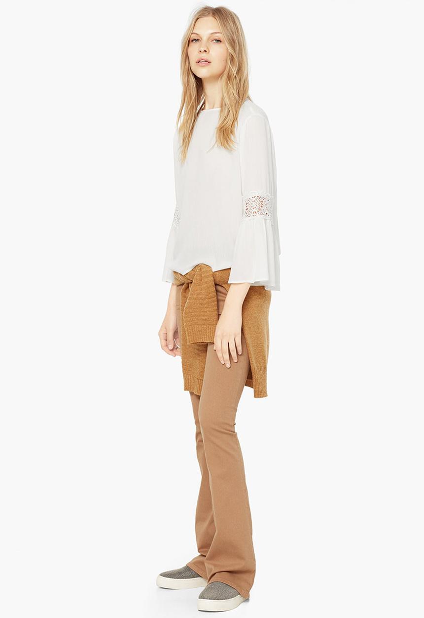 MANGO - Peasant Blouse White