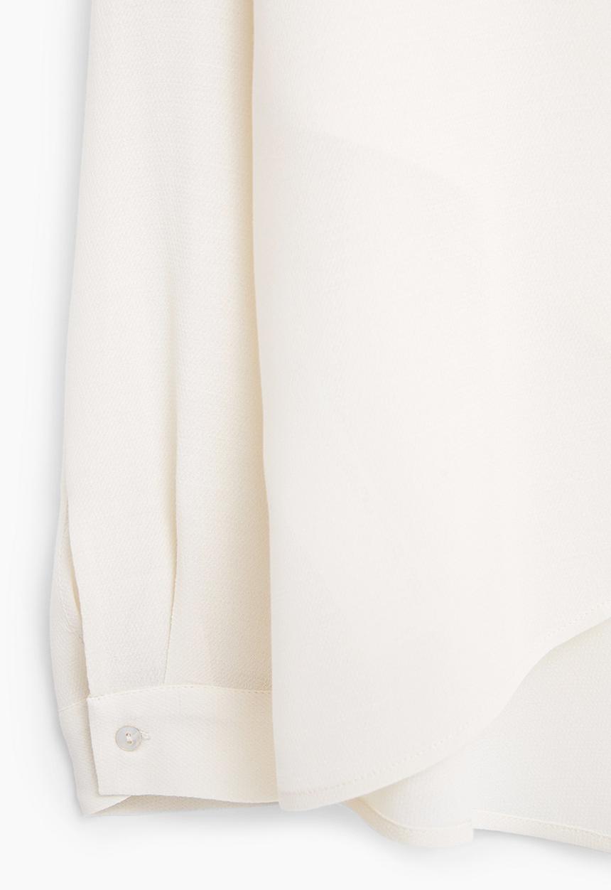 MANGO - Asymmetrical Layer Blouse White