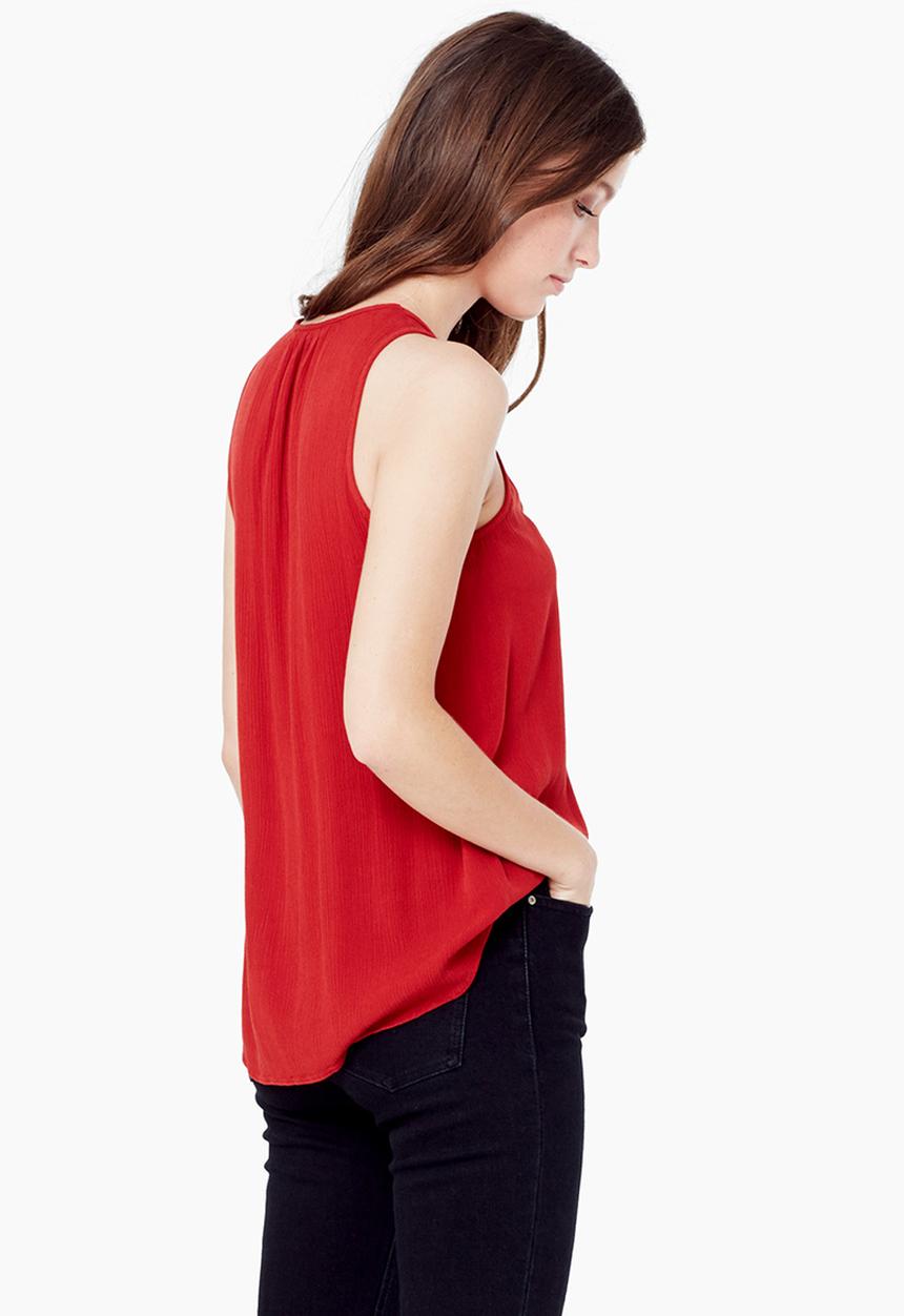 MANGO - Folk Blouse Red