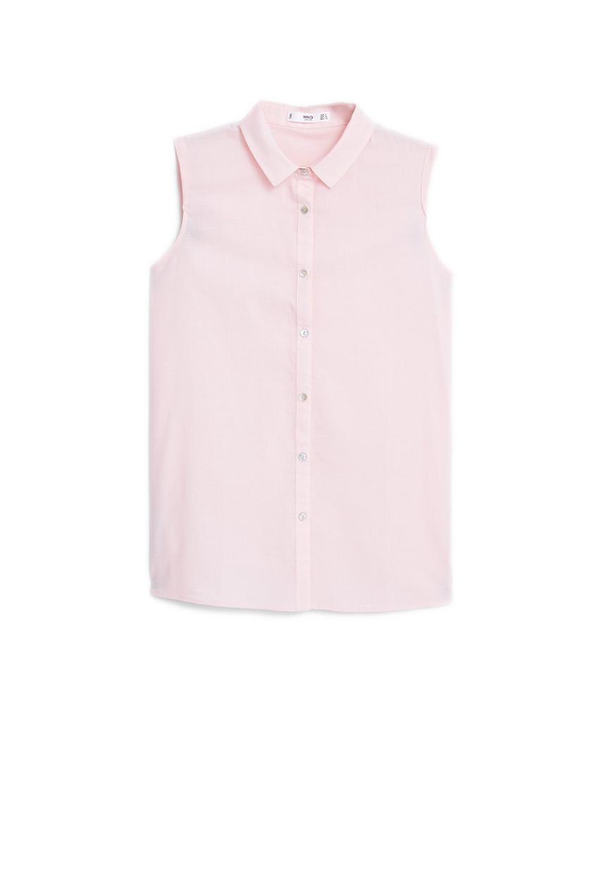 MANGO - Sleeveless Shirt Pale Pink