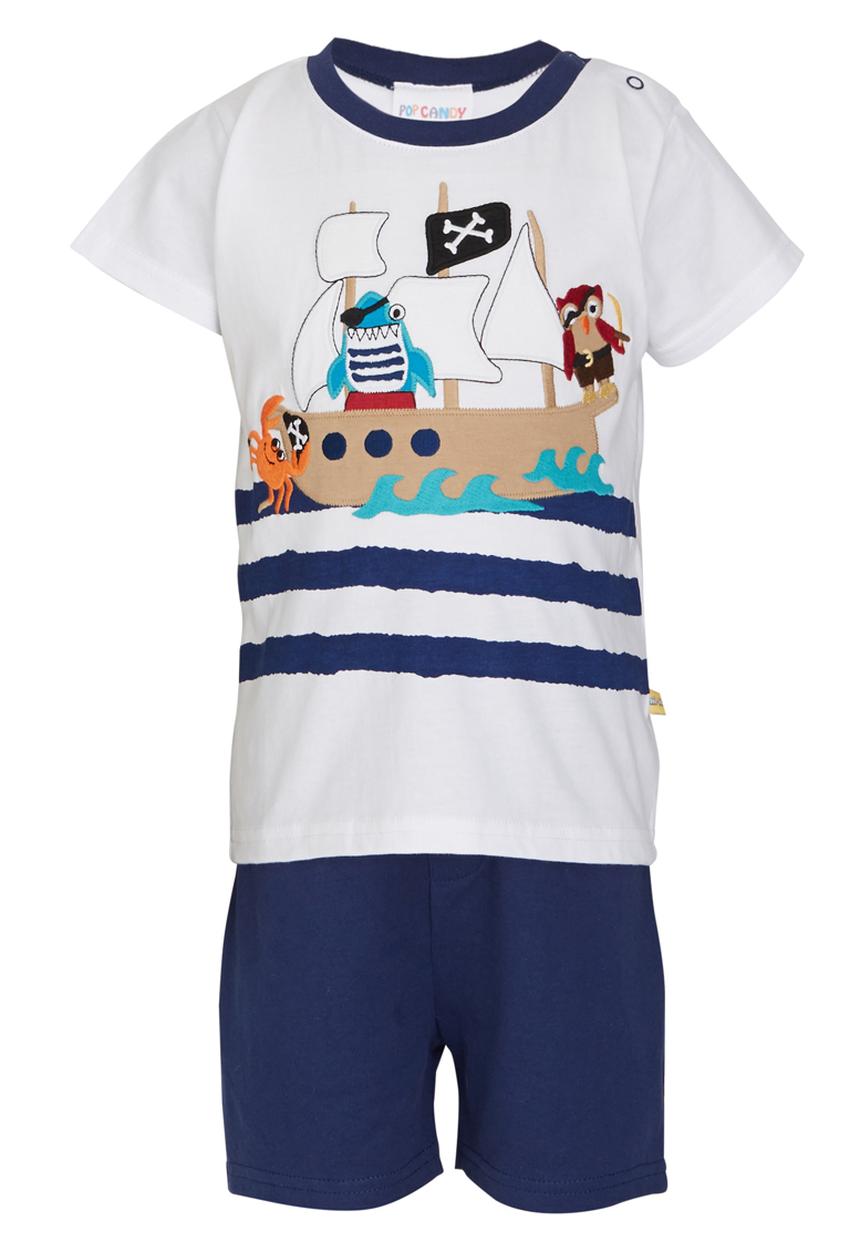 Pop Candy - Pirate  Top And Short Set Blue