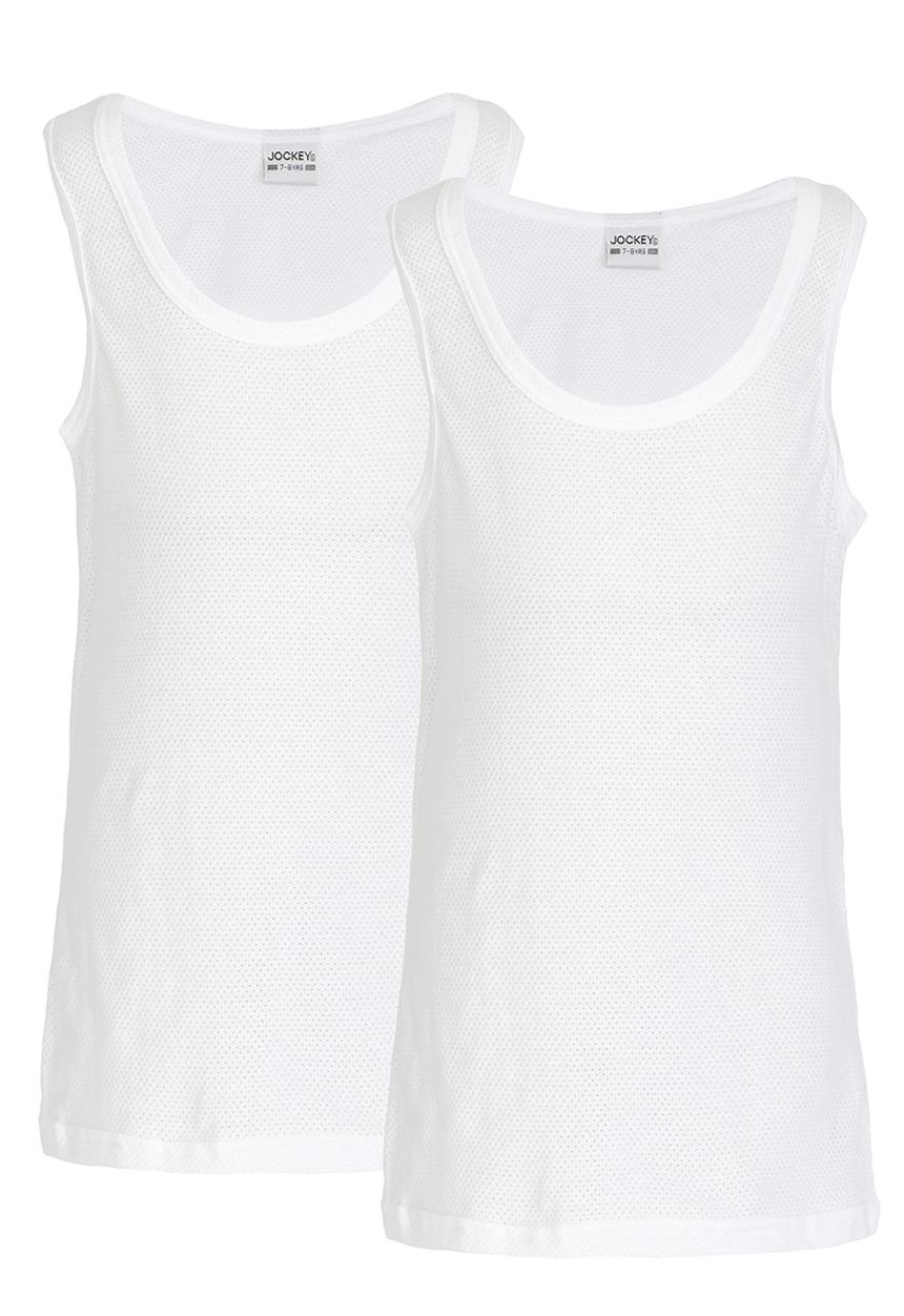 Jockey - 2 PK Boys Eyelet Vest Multi-colour