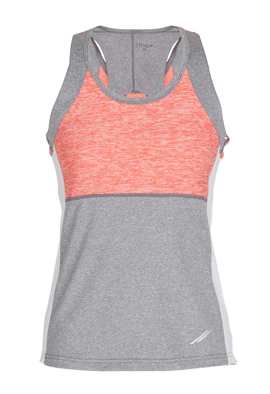 Lithe - Sporty Colourblock Vest Coral