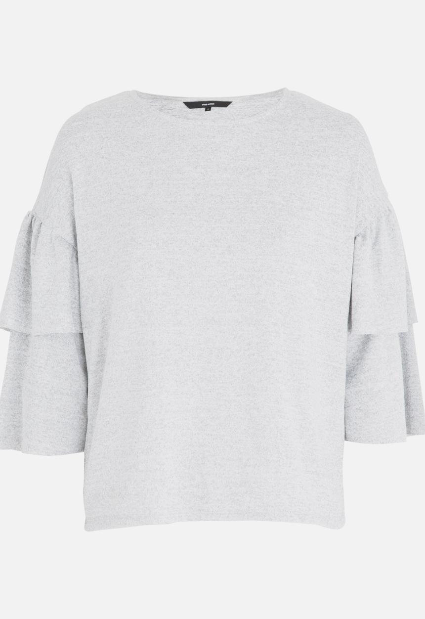 Vero Moda - 3/4 Sleeve Blouse Grey Melange