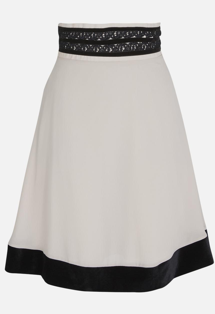 Sober - Amede Border Skirt Off White