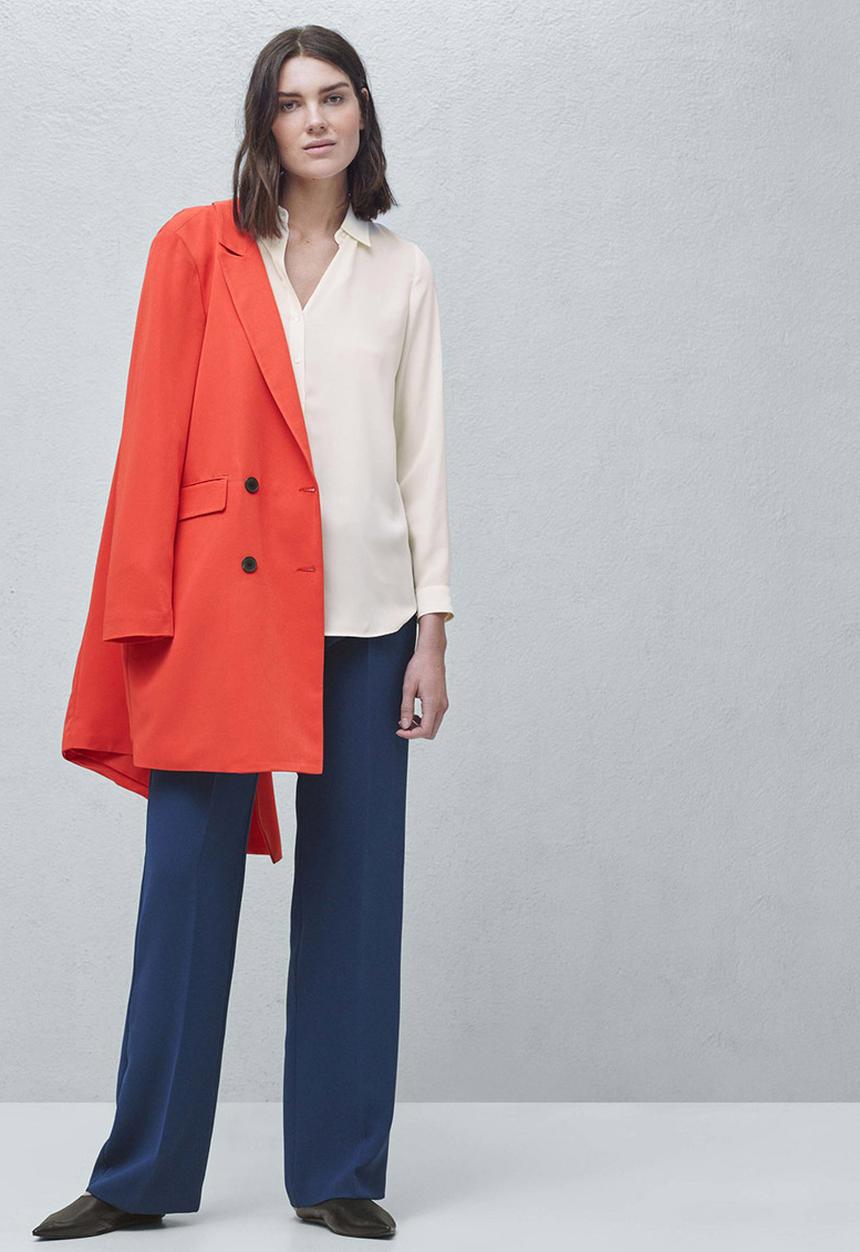 MANGO - Flowy shirt Off White