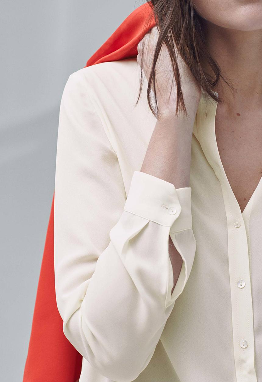MANGO - Flowy shirt Off White