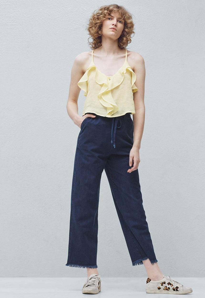 MANGO - Ruffle Cami Yellow