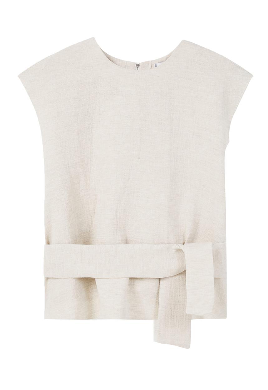 MANGO - Sleeveless Belted Top Stone