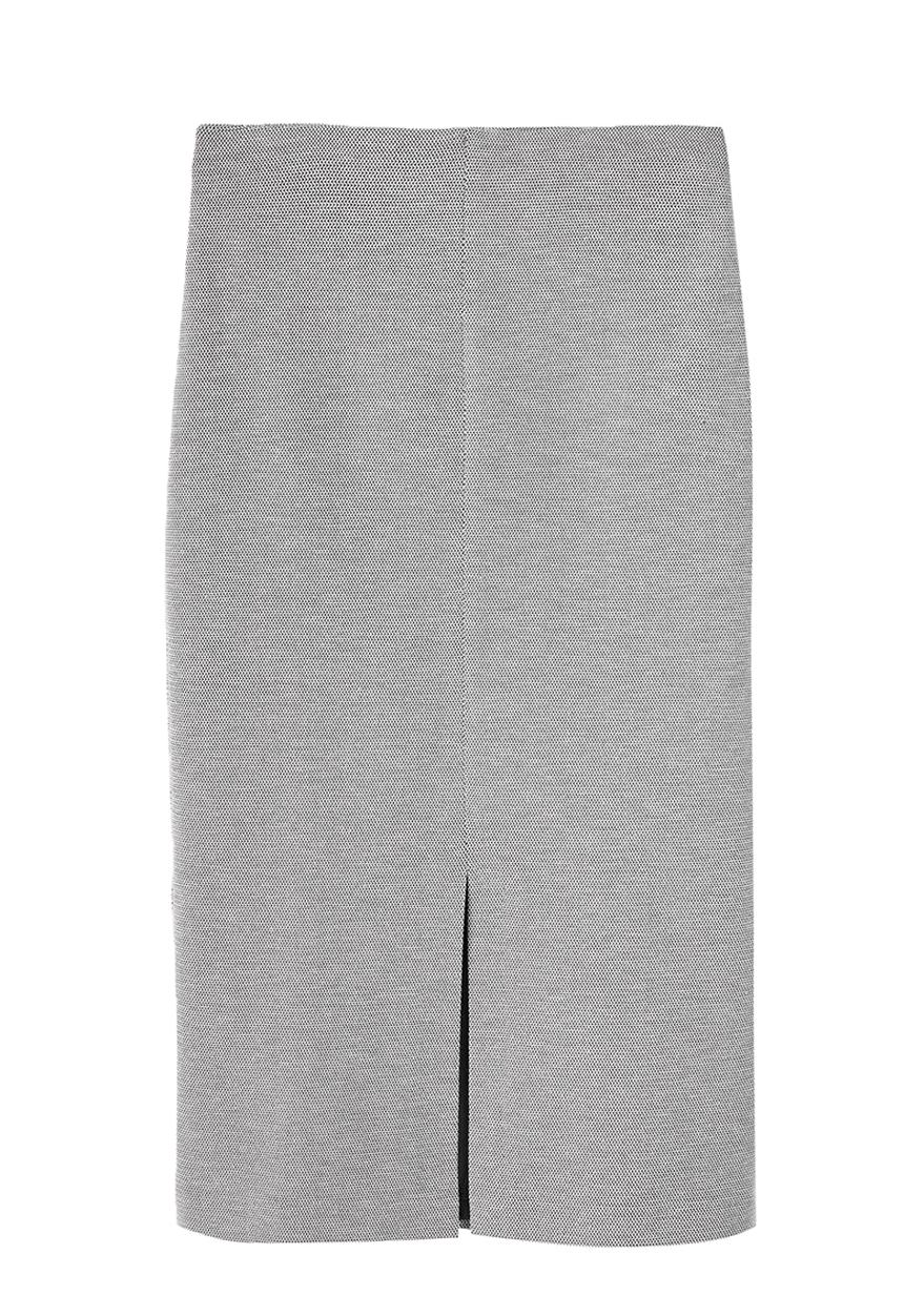 MANGO - Cotton Pencil Skirt Pale Grey