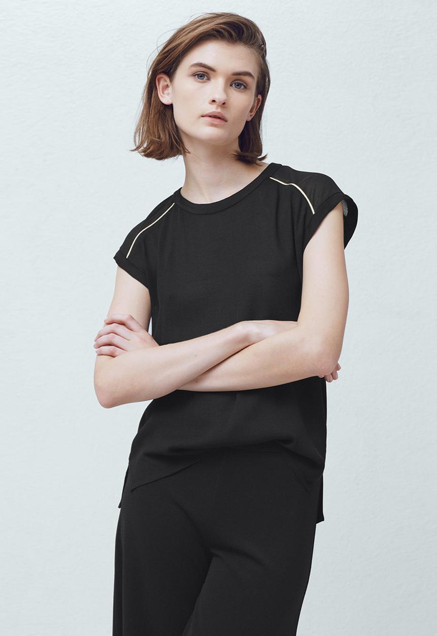 MANGO - Decorative Trim Top Black