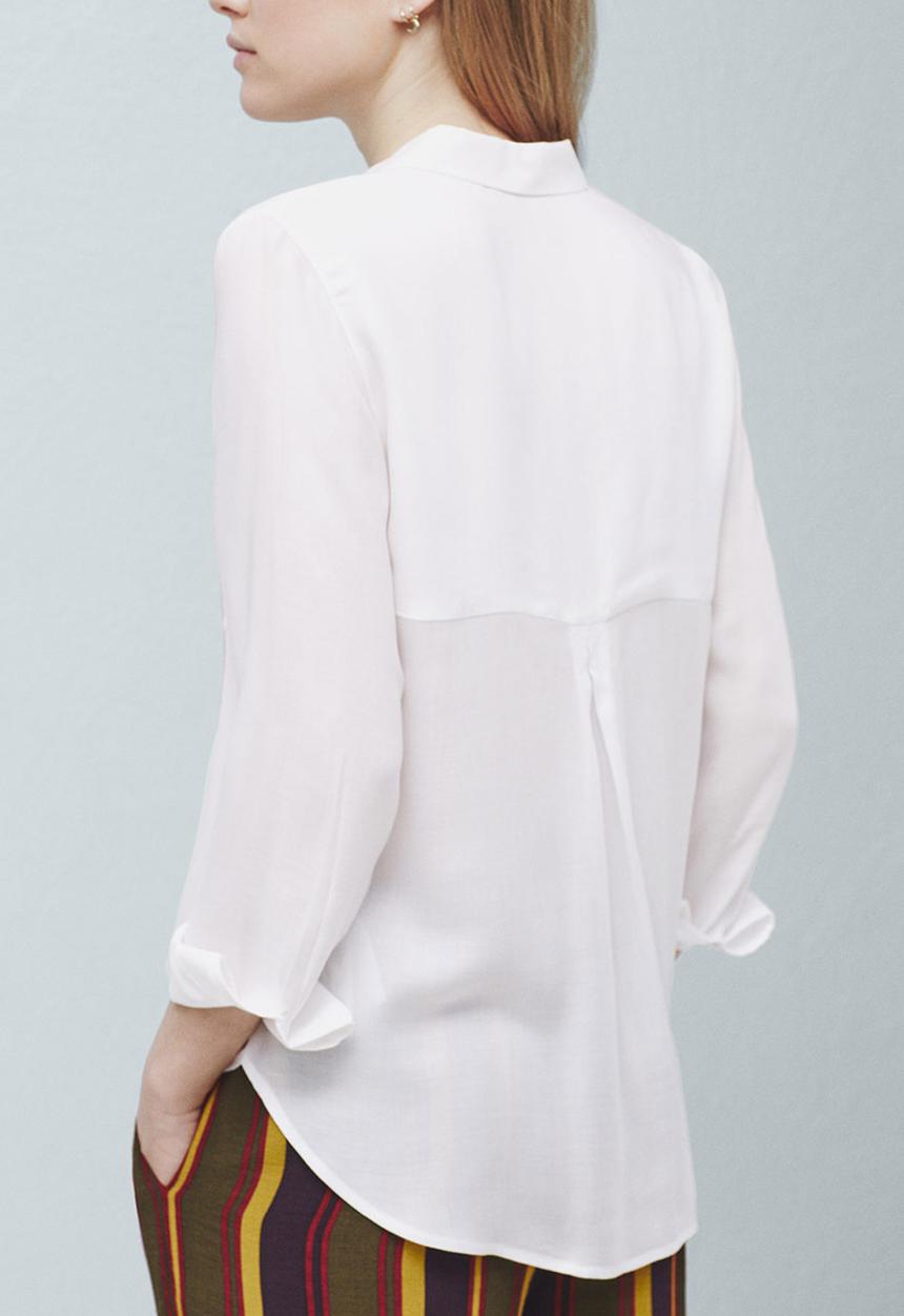 MANGO - Flap Pocket Shirt Milk