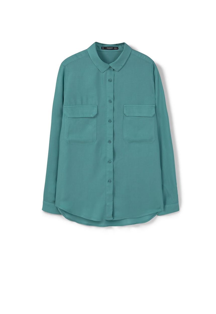 MANGO - Flap Pocket Shirt Green