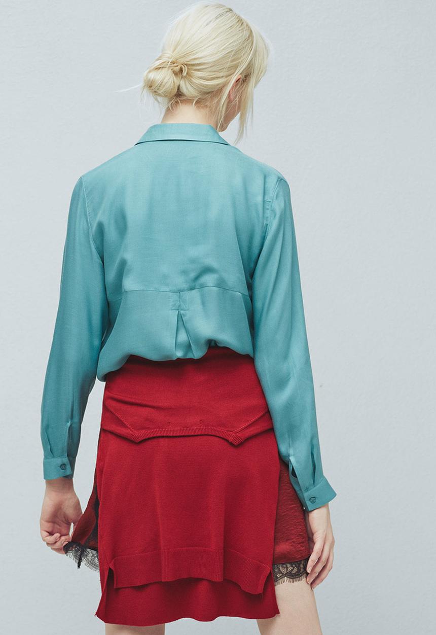 MANGO - Flap Pocket Shirt Green