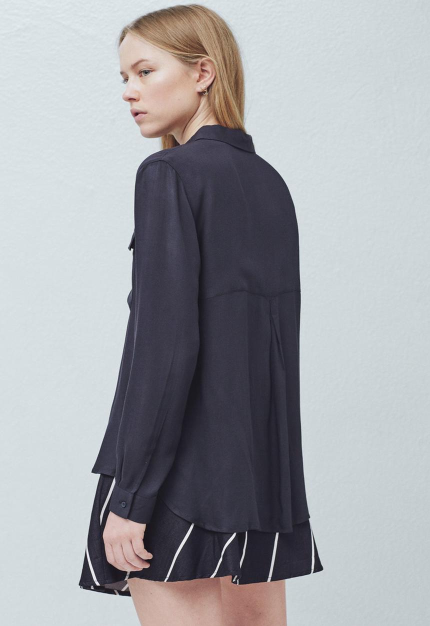 MANGO - Flap Pocket Shirt Black