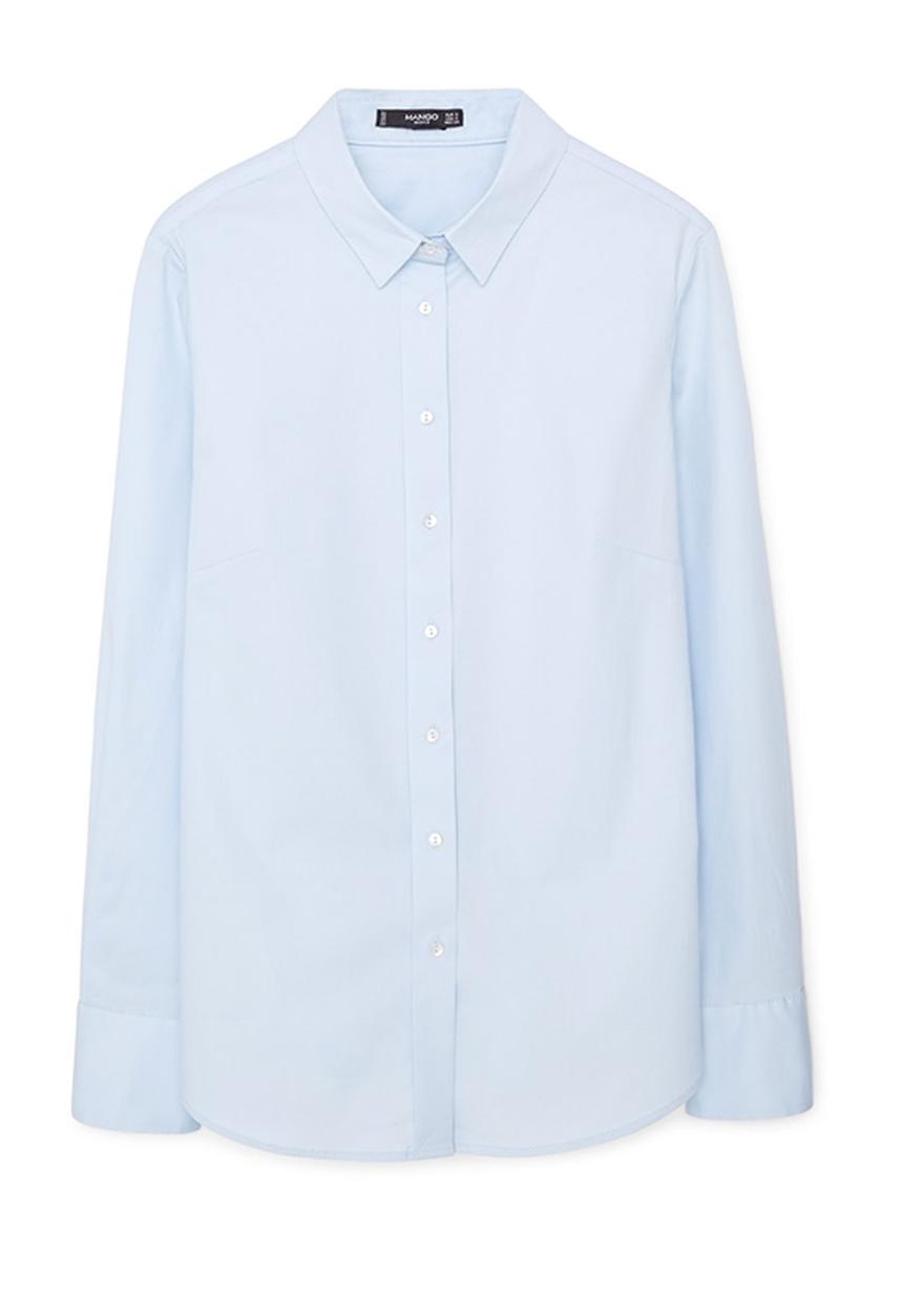 MANGO - Cotton Shirt Pale Blue
