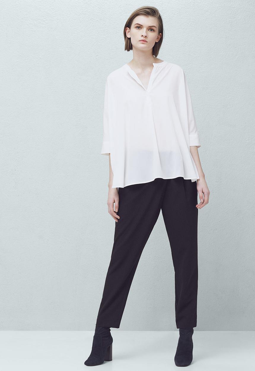 MANGO - Oversized Blouse White