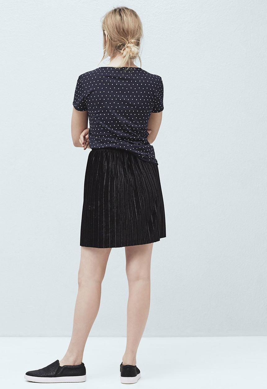 MANGO - Logo Cotton T-shirt Navy