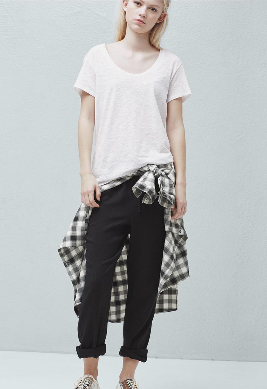 MANGO - Flecked T-shirt White