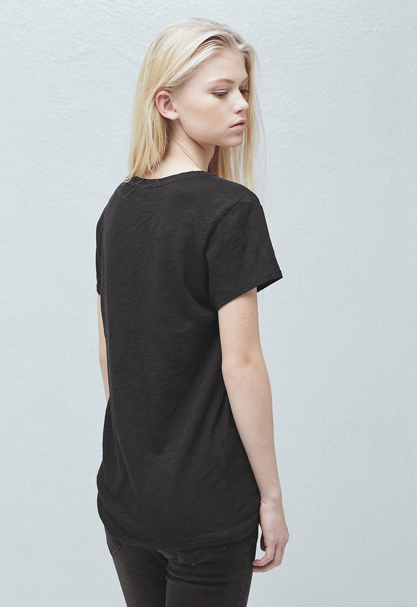 MANGO - Flecked T-shirt Black
