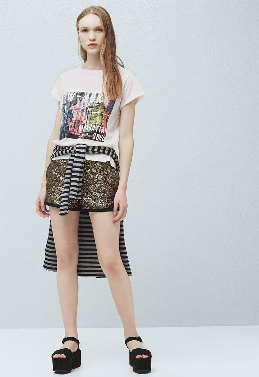 MANGO - Printed T-shirt Multi-colour