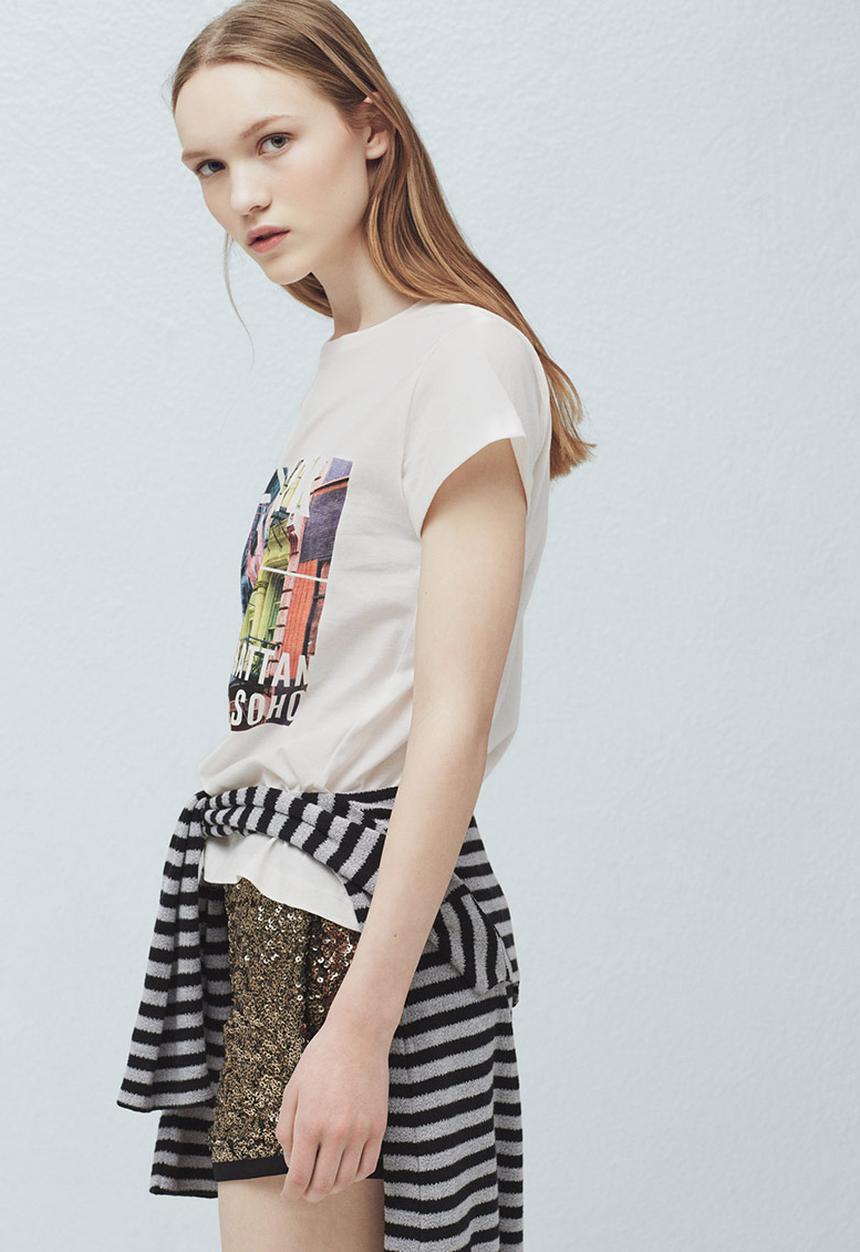 MANGO - Printed T-shirt Multi-colour