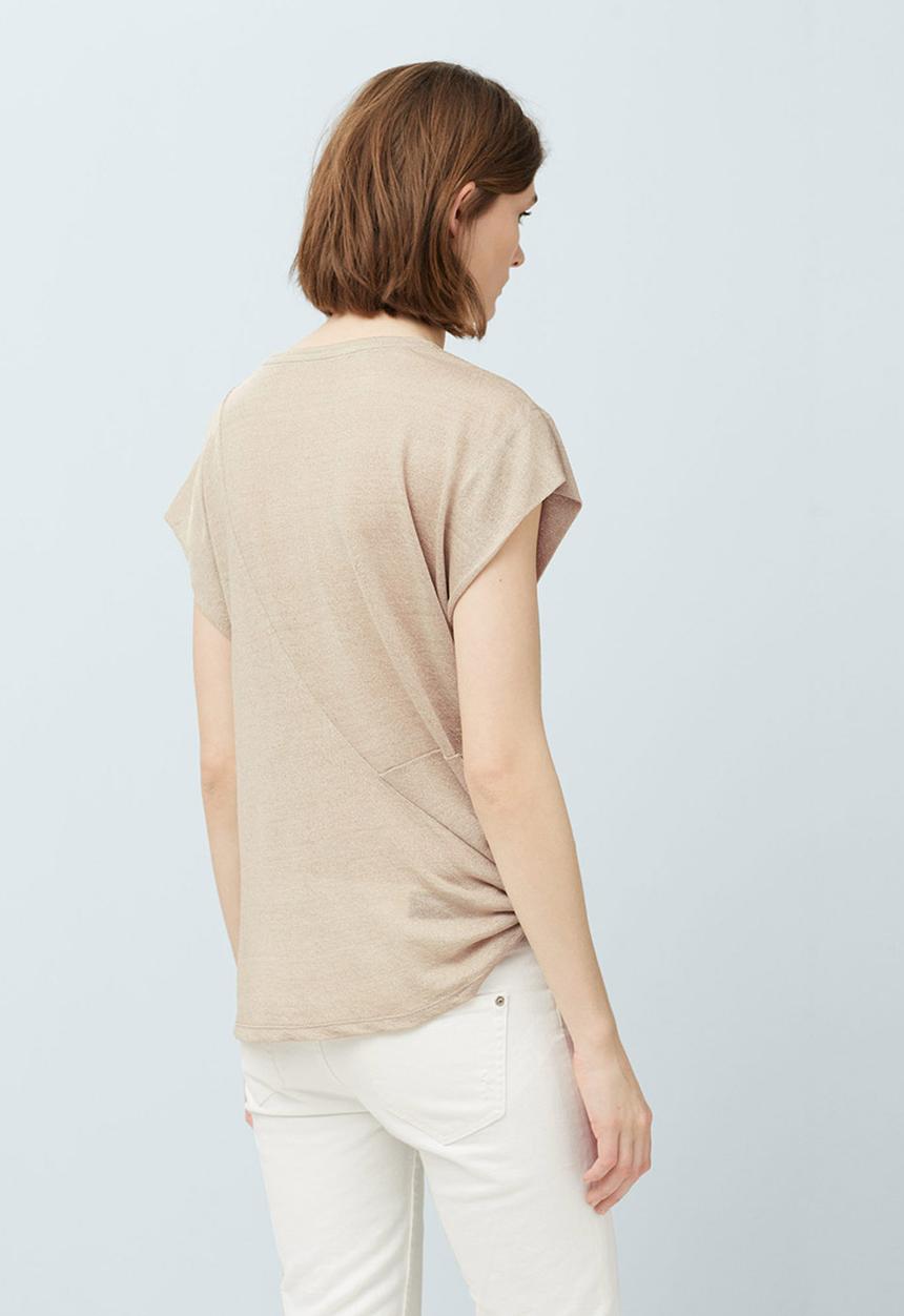 MANGO - Lightweight Knit T-shirt Stone
