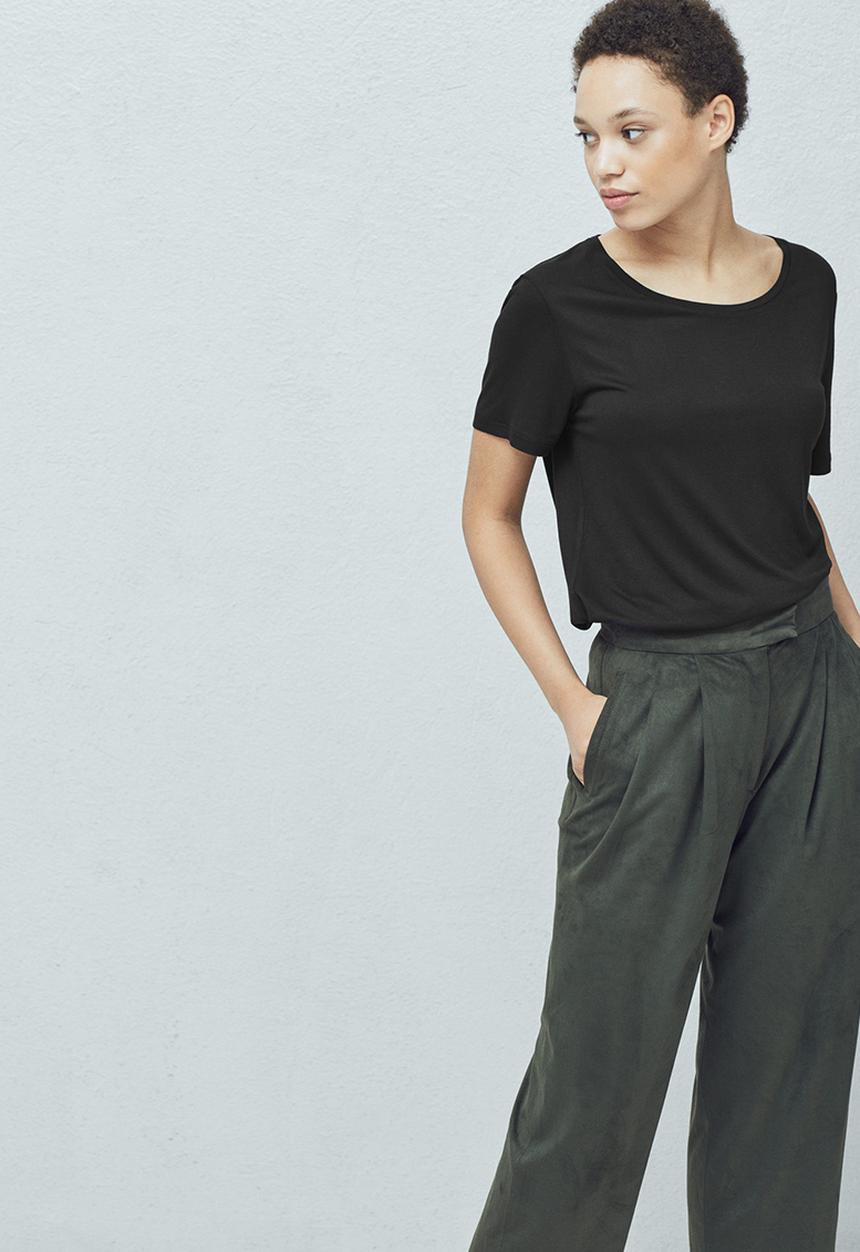 MANGO - Basic T-shirt Black