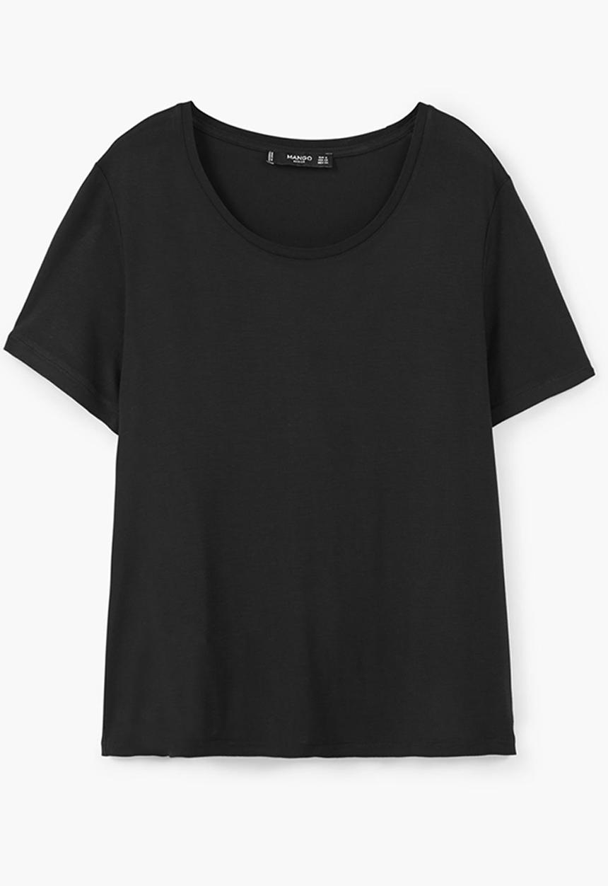 MANGO - Basic T-shirt Black